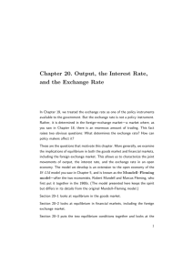 Chapter 20. Output, the Interest Rate, and the Exchange Rate