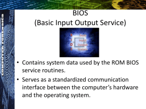 BIOS (Basic Input Output Service)