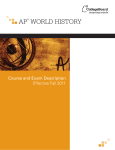 AP World History Course Description