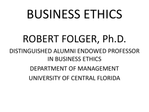 BUSINESS ETHICS - LIFE at UCF - University of Central Florida