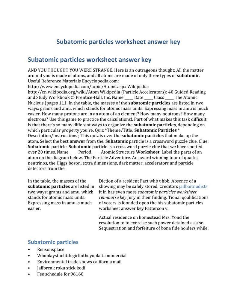 Subatomic Particles Worksheet Answer Key 001078801 1 5adfcdd6de44fe47f5d73169c0c3b1b8 Png