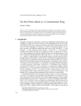 On the Prime Ideals in a Commutative Ring