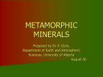 Metamorphic Minerals.