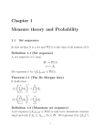 Slides Chapter 1. Measure Theory and Probability