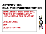 Activity 100: DNA: The Evidence Within