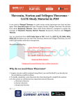 Thevenin, Norton and Tellegen Theorems - GATE Study