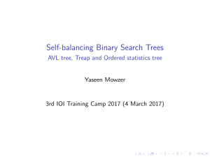 Self-balancing Binary Search Trees