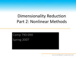 Dimensionality Reduction: Part 1