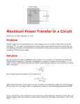 Maximum Power Transfer in a Circuit