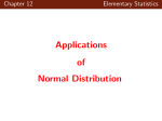 Applications of Normal Distribution