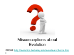Misconceptions about Evolution