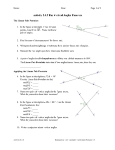 Activity 2.5.2 The Vertical Angles Theorem