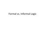 Formal vs. Informal Logic - Mr. Robinson`s Website of DOOM