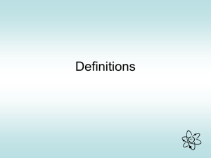 Definitions - Loreto Science