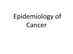 Cancer Epidemiology