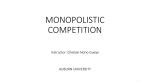 Chapter 8 - Monopolistic Competition
