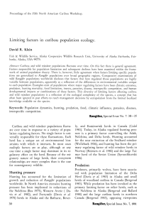 Limiting Factors in Caribou Population Ecology