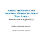 Repairs, Maintenance, and Installation of Electric Residential Water