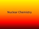 Nuclear Chemistry - Northwest ISD Moodle