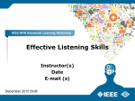 Effective Listening