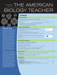 Table of Contents - The American Biology Teacher
