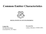 Common Emitter Characteristics