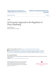 An Economic Approach to the Regulation of Direct Marketing