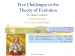Challenges to the Theory of Evolution