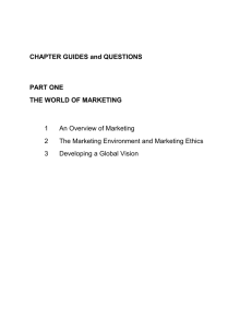 CHAPTER 1 An Overview of Marketing
