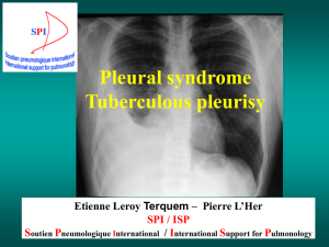 Pleural syndrome. Serous membrane tuberculosis
