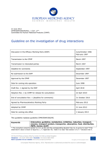 Guideline on the investigation of drug interactions - EMA