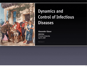 Dynamics and Control of Infectious Diseases