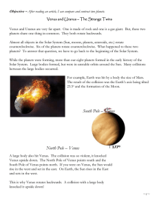 Venus and Uranus – The Strange Twins