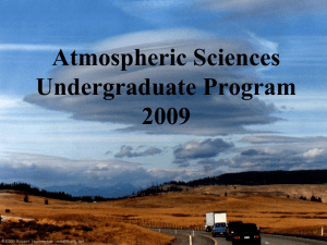 Atmospheric Sciences Undergraduate Program 2009