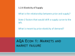 price elasticity of supply.