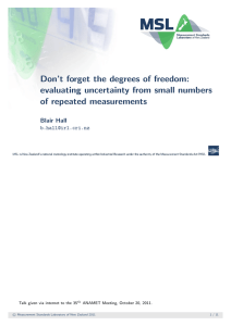 Don`t forget the degrees of freedom: evaluating uncertainty from