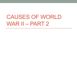 Causes of World War II * Part 2