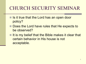 Church Security Seminar Presentation