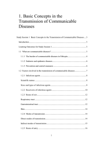1. Basic Concepts in the Transmission of Communicable Diseases