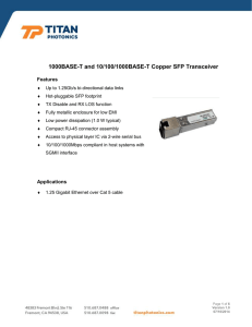 1000BASE-T and 10/100/1000BASE-T Copper