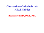 Conversion of Alcohols into Alkyl Halides