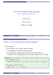 Functional programming languages - Part I - Gallium