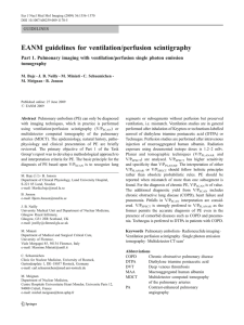 EANM guidelines for ventilation / perfusion scintigraphy – Part 1