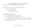 Chapter 4: Aqueous Solutions (Chs 4 and 5 in Jespersen, Ch4 in