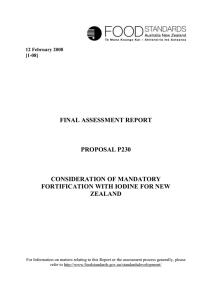 FINAL ASSESSMENT REPORT PROPOSAL P230