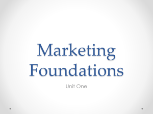 Marketing Foundations