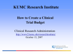 How to create a clinical trial budget