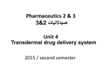 Transdermal drug delivery system