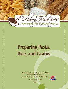 Preparing Pasta, Rice, and Grains