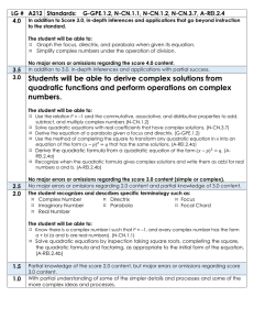 A212: Derive complex solutions from quadratic functions, and